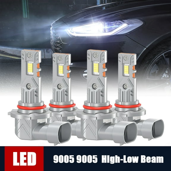 BSBSDJB 4X 9005 LED Headlight Bulbs High Low Beam 6000K White For Ford Explorer 2011-2015