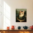 thumbnail image 5 of P&L Art Cat Mona Lisa Framed Canvas Wall Art - Quirky Feline Twist on Iconic Art - Fun Home Decor for Living Room, Bedroom & More - Unique Gift, 5 of 8