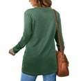 thumbnail image 6 of Womens Tunic Tops Long Sleeve Shirts Fall Winter Casual Crewneck Sweaters Front Twist for Leggings, 6 of 7