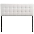 thumbnail image 2 of Modern Contemporary Full Size Vinyl Headboard, White Faux Leather, 2 of 5