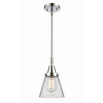 447-1S-PC-G62-Innovations Lighting-Cone - 1 Light Stem Hung Mini Pendant In Industrial Style-9.13 Inches Tall and 6 Inches Wide-Polished Chrome