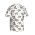 thumbnail image 3 of Xecao Indian Elephant print Hawaiian shirt - a stylish short-sleeve button-down for men, perfect for casual beach and tropical outings., 3 of 9