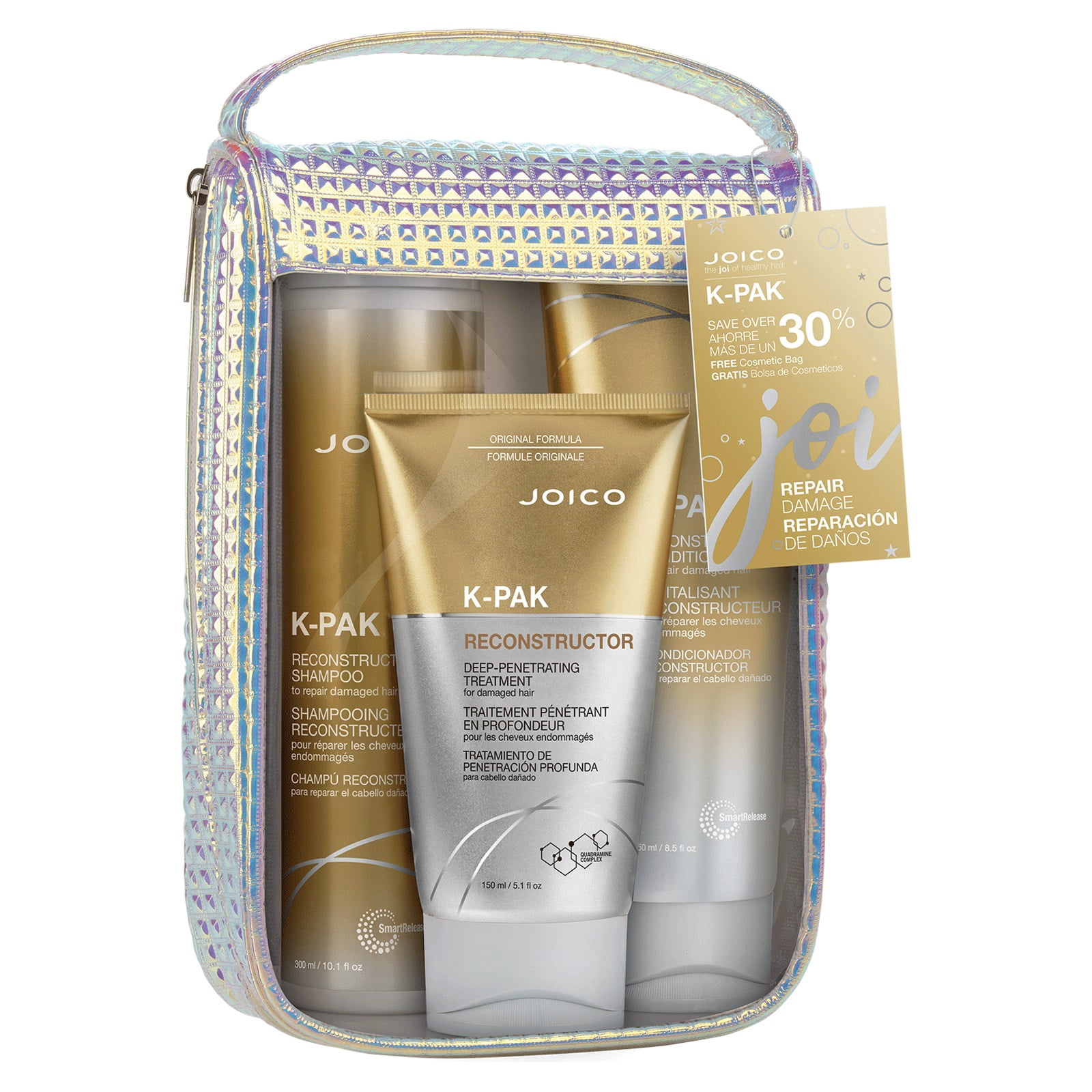 Joico K-Pak Damage Repair Spring Trio Includes 10.1/8.5 oz Reconstructing  Shamp, Cond And Hydrator - Walmart.com