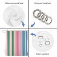 thumbnail image 5 of Pink Green Blue Stripe Waterproof Fabric Shower Curtain,Farmhouse Stripes Contemporary Waterproof Fabric Shower Curtain for Bathroom Curtains Bathtubs Shower Curtains with 12 Hooks Standard 60x72, 5 of 8