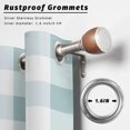 thumbnail image 6 of Outdoor Curtains for Patio Waterproof, Aqua Plaid Windproof Pravicy Outside Porch Blackout Curtain, Spring Summer Farmhouse Buffalo Checkered Sun Blocking Grommets Curtains for Cabana Gazebo 54"x84", 6 of 9