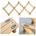 thumbnail image 3 of Accordian Wall Hanger: Wooden Coat Rack Wall Mounted, Hat Racks for Baseball Caps, Mug Rack, 10 Peg Hooks, Natural, 3 of 6