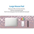 thumbnail image 6 of Pink Rose Gold Leopard Print Gaming Mouse Pad 31.5 x 11.8 Inch Extended Waterproof Cheetah Desk Pad with NonSlip Rubber Base and Stitched Edges, Stylish for Work/Office/Home, 6 of 6