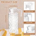thumbnail image 2 of Duety 2 Pack Plastic Pitcher with Lid 1.1L Water Jar with Ribbed Design BPA-Free Water Pitcher Clear Plastic Water Pitcher with Vented Lid Fridge Pitcher for Hot Water Ice Tea Coffee Milk, 2 of 7