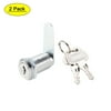 Uxcell Cam Locks 30mm Cylinder Long Fits Max 7/8-inch Thick Panel Keyed Alike 2Pcs