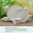 thumbnail image 5 of Pfaltzgraff Chateau 12 Piece Melamine Dinnerware Set White, 5 of 5