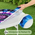 thumbnail image 5 of Colorful Tie Dye Mandala Pattern Round Fitted Tablecloth with Elastic Edge,Dining Table Cover Waterproof,Outdoor Round Tablecloth for Camping,Dining,Indoor and Outdoor, 5 of 7