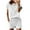 White, variant on Langwyqu Solid Color Women Casual 2 Pieces Sets Tops & Shorts Suit
