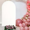 thumbnail image 6 of perfeclan Wedding Arch Cover Arch Backdrop Cover Practical Elegant for Round Top Arch Stand Cover for Engagement Birthday Banquet Decor , 180cmx80cm, 6 of 9