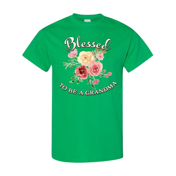 Inktastic Blessed to Be a Grandma Flowers T-Shirt