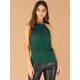 thumbnail image 3 of INSPIRE CHIC Camiseta sin mangas con cuello halter y lentejuelas sin mangas para mujer Verde XS, 3 of 6