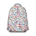 thumbnail image 3 of Waterproof School Backpack with Ocean Fish Print - Ergonomic Student Backpack for Teens, Lightweight & Durable Bookbag with Spinal Support, Breathable Mesh Straps for College & Commuters, 3 of 5