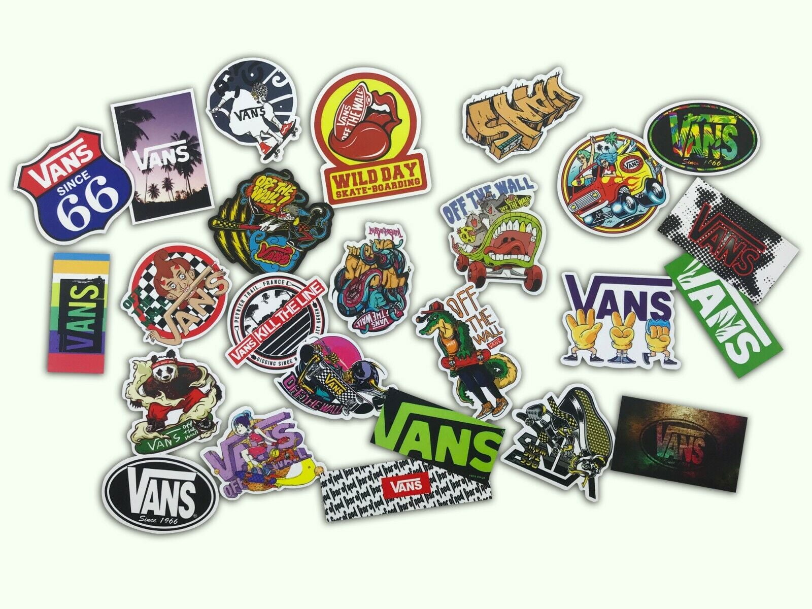 100 PCS Vans Skateboard Stickers bomb Vinyl Luggage Decals Sticker Lot - Walmart.com