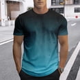 thumbnail image 2 of WAYUTE Mens T Shirts Short Sleeve Crew Neck Gradient Color Workout Athletic Shirts Performance Loose Tee for Gym Training Casual Summer T Shirt, 2 of 4