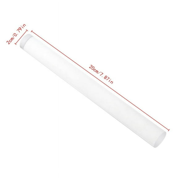MANNYA Transparent Acrylic Solid Roll Clay Rolling Pin Fondant Baking Pastry Roller