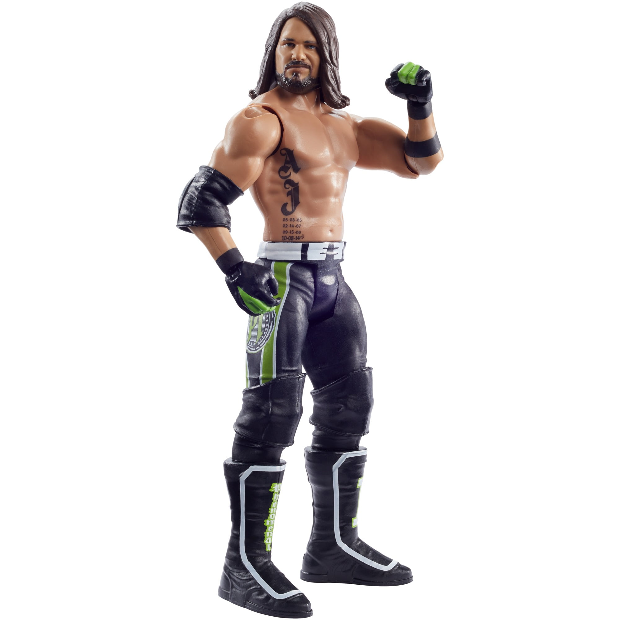 WWE WREKKIN FIGURE AJ STYLES PUNCHING ACTION WITH 2 x CHAIRS 