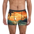 thumbnail image 1 of Balery Tropical Sunset Paradise Calzoncillos bóxer para hombre, ropa interior de algodón suave y transpirable con cinturilla de nailon-Large, 1 of 5