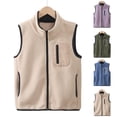 thumbnail image 4 of ZACPNCV Baby Boys Girls Winter Vest Fleece Zip up Cute Soft Waistcoat Jackets Fleece Sleeveless Warm Sleeveless Coat Olive Green, 4 of 4