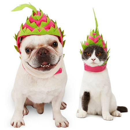 Fysho Pet Cute Holiday Party Hat Costume Pitaya Fruit Design Accessories And Adjustable Headband For Dogs, Cats