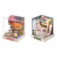 thumbnail image 1 of Casa de muñecas de madera de bricolaje en miniatura con muebles (Sakura Noodle Shop), 1 of 8