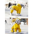 thumbnail image 3 of Imperméable de Marche et de Randonnée Portable pour Animaux, Imperméable en PVC Lavable, Poncho à 4 Pattes, Manteau de Pluie, Vêtement, Bande Réfléchissante, Articles pour Animaux, Jaune, TG, 3 of 9