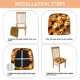 thumbnail image 4 of Halloween Ghosts Skulls Bats and Pumpkins Seat Covers for Dining Room Chairs Set Of 6,Stretch Printed Washable Chair Seat Cover with Elastic Ties and Button,Removable Waterproof Couch Cushion Covers, 4 of 6