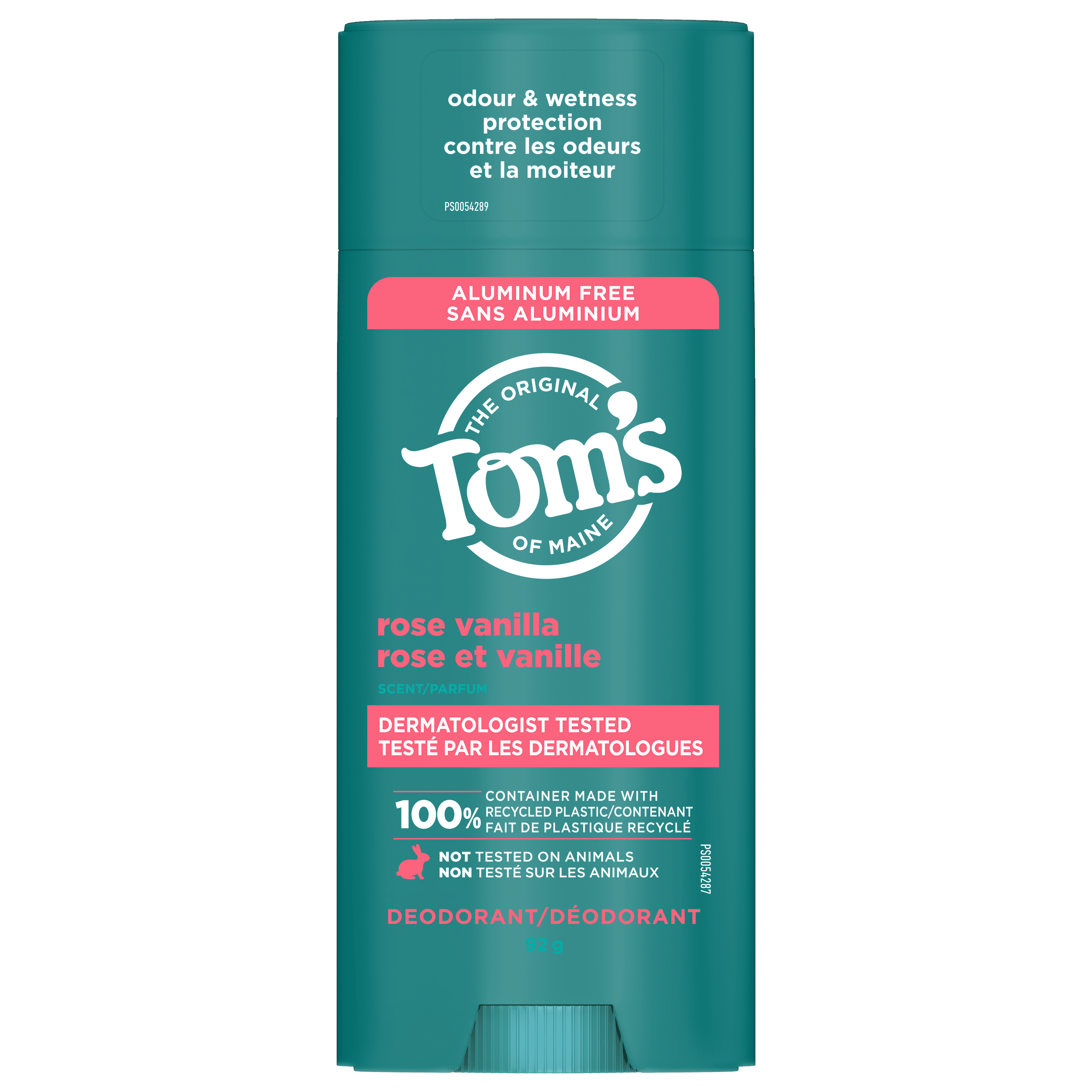 Tom’s of Maine Rose Vanilla Natural Deodorant for Women and Men, 92 g