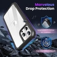 thumbnail image 2 of Magnetic for iPhone 14 Pro Max Case, Military Drop Protective Shockproof, Clear Back with Soft Edge, Phone Case for iPhone 14 Pro Max, Black, 2 of 12