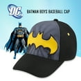 thumbnail image 6 of DC Comics Boys Batman Baseball Cap - Age 4-7 Black/Yellow, 6 of 6