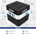 thumbnail image 4 of Regulador de Voltaje CDP RU-AVR604 600VA/300W AVR Supresor de Picos 4 Salidas + 4 USB, 4 of 4