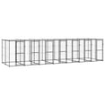 thumbnail image 1 of vidaXL Chenil Extérieur pour Chien en Acier avec Toit 16,94 M2, 1 of 4