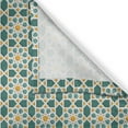 thumbnail image 3 of Ambesonne Teal Kitchen Curtains, Moroccan Star Ornament, 55"x45", Teal Marigold, 3 of 3