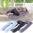 thumbnail image 1 of Almohadas de embarazo XIAOLE, almohada de cuerpo entero en forma de U, funda de jersey sólida y extraíble, almohadas de embarazo para dormir, almohadas corporales para adultos, almohadas de, 1 of 8