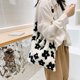 thumbnail image 3 of Sywqhk Bolso De Hombro Grande Con Patrón De Corazón De Felpa Esponjosa Para Mujer (Blanco) Sywqhk Para estrenar, 3 of 9