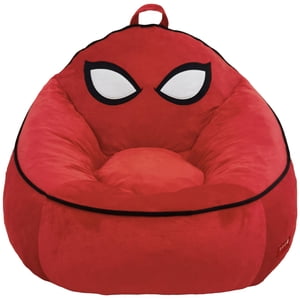 Marvel Spiderman Compressed Foam Beanbag Chair for Kids, Red