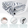 thumbnail image 4 of Full Quilt Set 78''x90'', Navy Blue Boho Lightweight Bedspread Coverlet Set with 2 Pillow Shams, Vintage Southwestern Geometric Stripes Breathable All Season Quilt Bedding for Bedroom/Guest Room, 4 of 9
