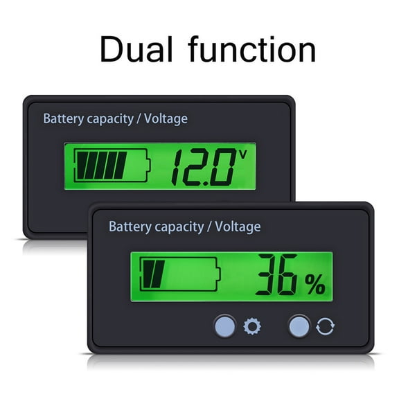 OTVIAP Battery Capacity Tester, LCD Display Backlit Universal Battery Capacity Voltage Meter Tester Voltmeter Monitor