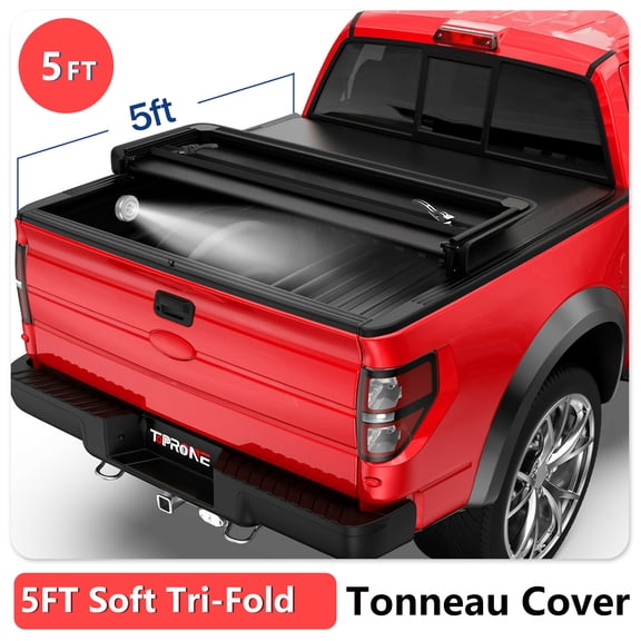TOPRONE Soft Tri-Fold Tonneau Cover Fits 2019-2024 Ranger with 5ft (61in) Truck Bed