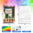 thumbnail image 5 of QUITEDEW Cat Paint by Numbers Kits for Adults with Frame,Windowsill Oil Painting on Canvas with Frame,Gift and Decor 8x12 Inch, 5 of 9