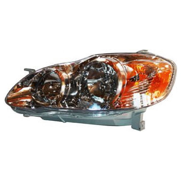 Left Headlight Assembly - Compatible with 2005 - 2008 Toyota Corolla Sedan 2006 2007