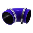 thumbnail image 1 of 89mm 3.5" ID 90 Grados Silicona Reductor Manguera Acoplador Tubo Juego Azul, 1 of 7
