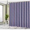 thumbnail image 4 of Ambesonne Vintage Cherry Shower Curtain, Repeating Flower Art, 69"Wx84"L, Dark Blue Scarlet and White, 4 of 4