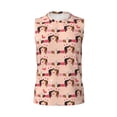thumbnail image 6 of Lsque Dachshund Couple Print Men's Cotton Blend Sleeveless Muscle Shirts (S-3XL)- Moisture Wicking, Odor Protection, UPF 30+,Small, 6 of 8