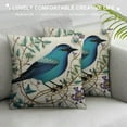 thumbnail image 3 of JEUXUS  Bird Decorative Pillow Covers Spring Style Throw Pillow Cover Cushion Case Outdoor Flower Bird Set for Sofa Bed Couch Car Office, 3 of 5