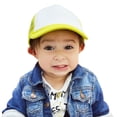 thumbnail image 4 of DALIX Infant Trucker Hat Baby Cap Tiny Extra Small Girls Boys in Yellow White, 4 of 5