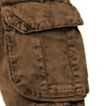 thumbnail image 3 of Brondbend Big and Tall Cargo Shorts Mens Work Shorts Multi Pockets Shorts Solid Color Casual Comfy Loose Fit Outdoor Running Cotton Workwear Pants Brown XXXXXL, 3 of 3